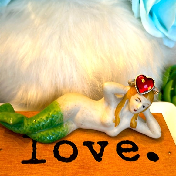 Brighton TRUE HEART Red Swarovski Crystal large faceted Heart silver Ring RARE - Picture 3 of 16